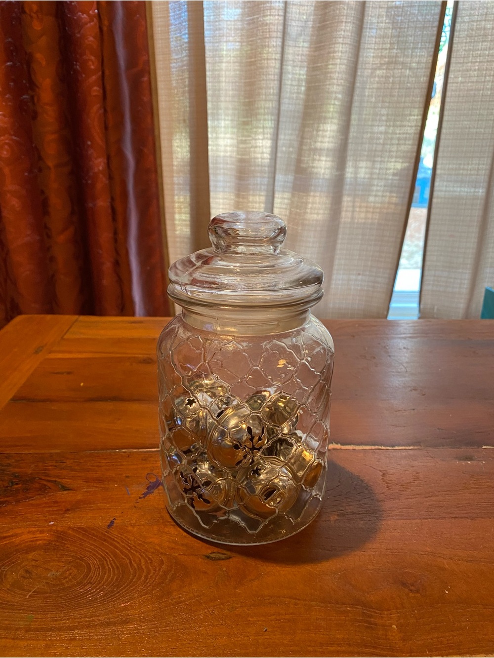 Embossed Apothecary Jar with Lid